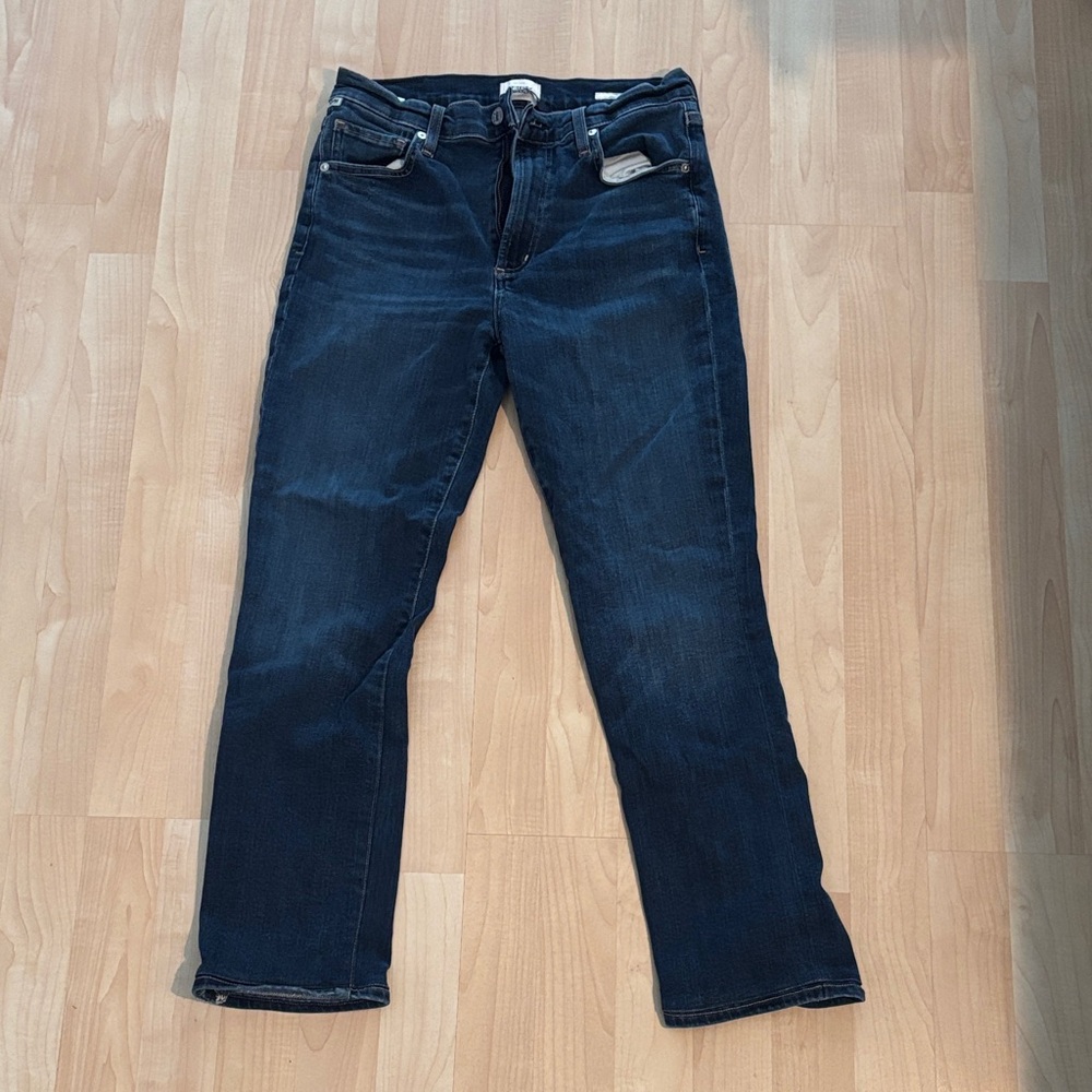 Citizens Of Humanity Dark Blue Straight Leg Jeans